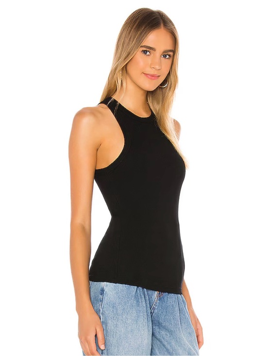 Anine Bing Tops - Anine Bing Black Ribbed Eva Tank Size S
